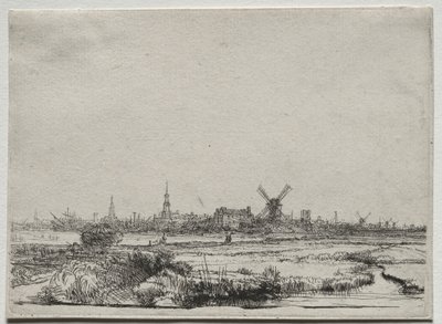 Veduta di Amsterdam da nord-ovest, c. 1640 da Rembrandt van Rijn