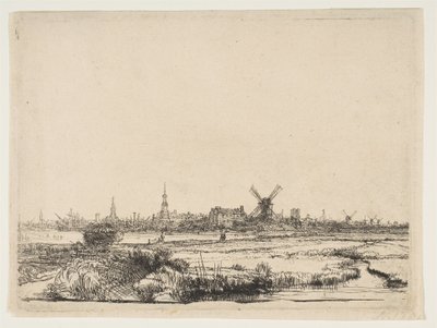 Veduta di Amsterdam da nord-ovest, ca. 1640 da Rembrandt van Rijn
