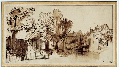 Vista del canale Singel ad Amersfoort da Rembrandt van Rijn