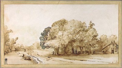 Strada del villaggio, c1650 da Rembrandt van Rijn