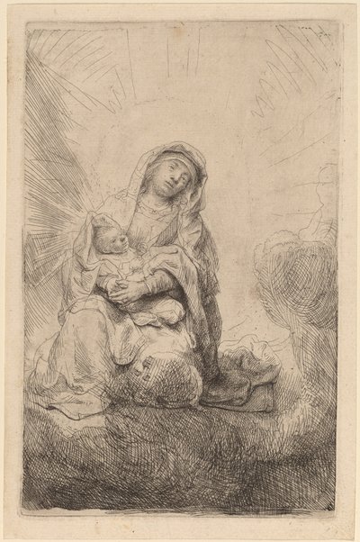 Vergine e Bambino tra le Nuvole da Rembrandt van Rijn