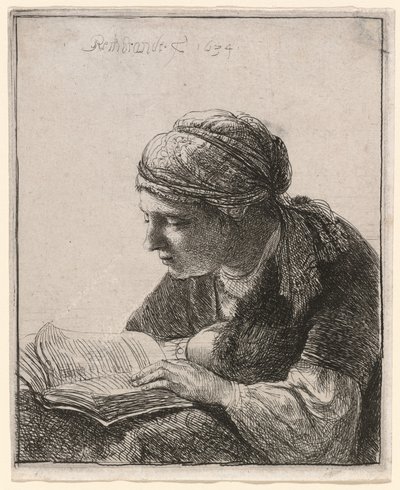 Donna che legge da Rembrandt van Rijn