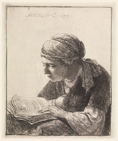 Donna che legge da Rembrandt van Rijn