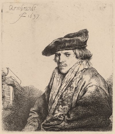 Giovane uomo con berretto di velluto (Ferdinand Bol?) da Rembrandt van Rijn