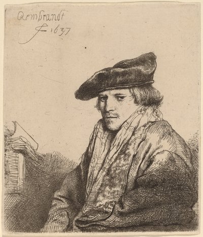 Giovane uomo con un berretto di velluto (Ferdinand Bol?) da Rembrandt van Rijn