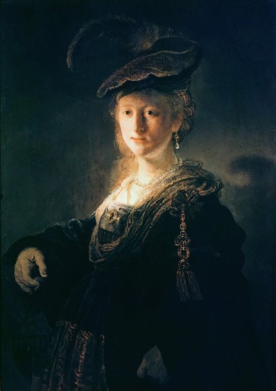 Giovane donna in costume da Rembrandt van Rijn
