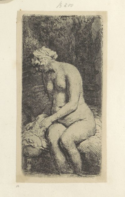 Donna nuda seduta da Rembrandt van Rijn