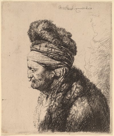 La seconda testa orientale da Rembrandt van Rijn and Studio of Rembrandt