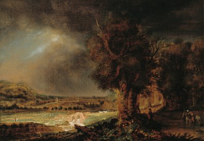 Paesaggio con il Buon Samaritano da Rembrandts skole
