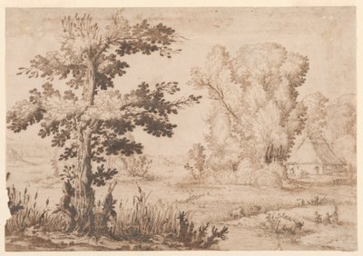 Paesaggio con cottage da Remigio Cantagallina
