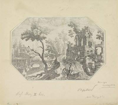 Paesaggio con rovina da Remigio Cantagallina