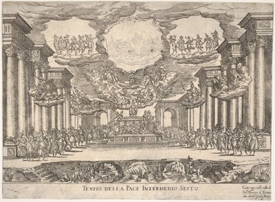 Sesto intermezzo: tempio della pace, dalla serie S..., 1608 da Remigio Cantagallina