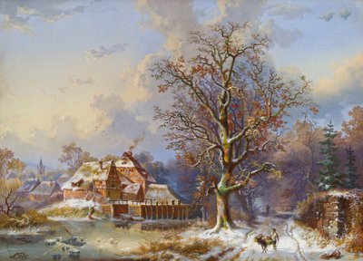 Villaggio in inverno da Remigius Adrianus Haanen