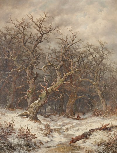 Paesaggio invernale (bosco invernale) da Remigius Adrianus van Haanen