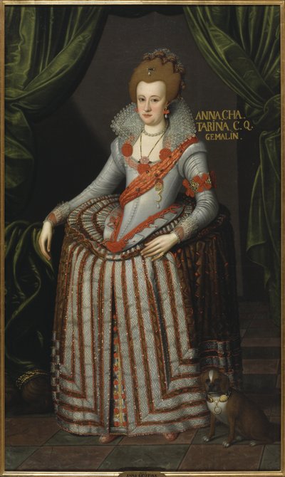 Ritratto della Principessa Anna Caterina di Brandeburgo (1575-1612), regina di Danimarca e Norvegia da Remmert (c.1575 1649) Petersen