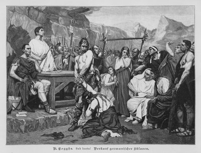 Vendita di schiavi germanici (incisione) da Remy Cogghe