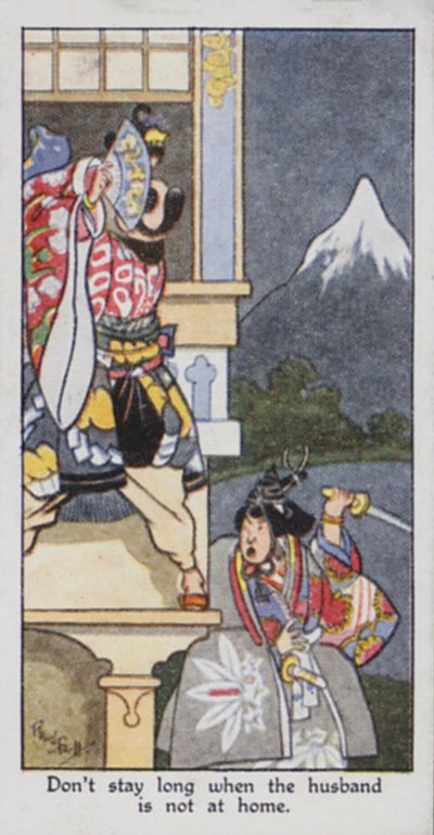 Proverbio orientale: Non restare a lungo quando il marito non è a casa da René Bull