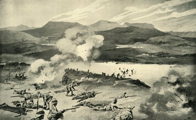 La battaglia di Colenso - I fucilieri di Dublino tentano di guadare il Tugela, 1900 da René Bull