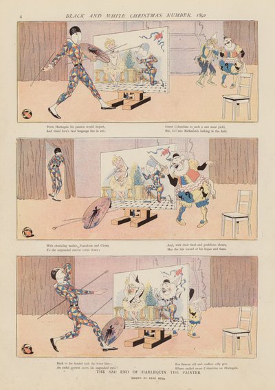 La triste fine di Arlecchino il pittore da René Bull