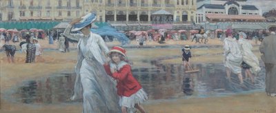 La spiaggia di Cabourg, c. 1910 da René François Xavier Prinet