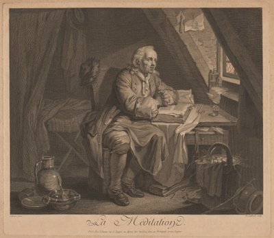 La meditazione da René Gaillard, after Johann Eleazar Schenau