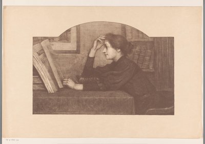 Donna che legge, di profilo da René Janssens