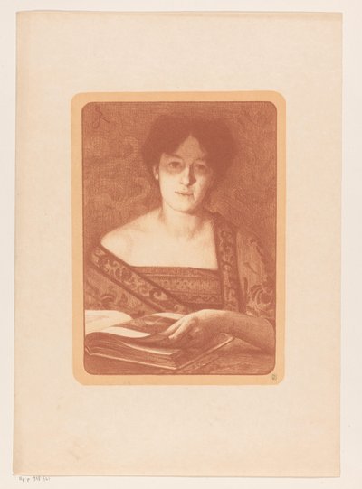 Donna che sfoglia un libro da René Janssens