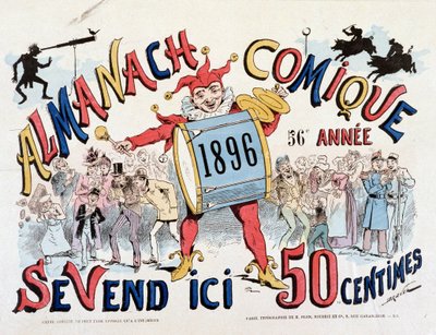 Un clown con tamburo e piatti - Disegno di Draner (Jules Georges Renard) da Renard Jules Draner