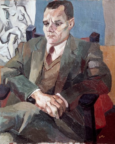 Ritratto di Alberto Moravia (1907-1990), scrittore italiano da Renato Guttuso