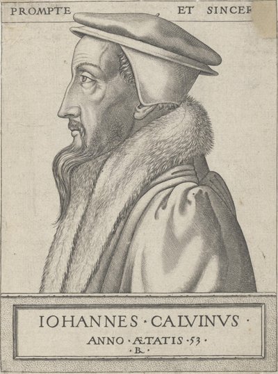 Jean Calvin (1509 - 1564), teologo e forza primaria della Riforma Protestante, all