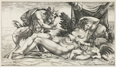 Giove e Antiope da Rene Boyvin