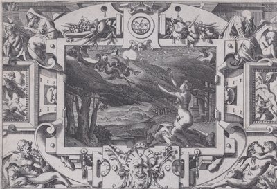 Medea e il suo carro trainato da draghi da Rene Boyvin