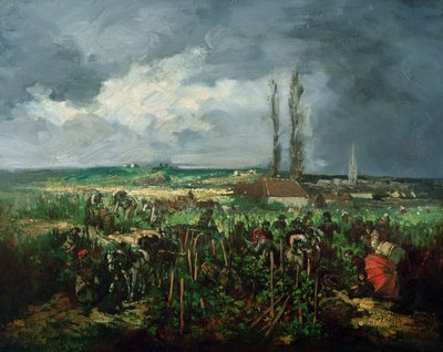 La vendemmia ad Argenteuil, 1875 da Rene Charles Louise Debreaux