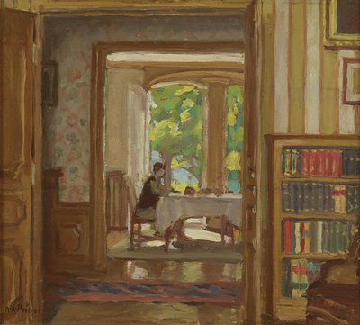 La Sala da Pranzo a Clos Saint-Jean, Bourbonne-les-Bains da René François Xavier Prinet