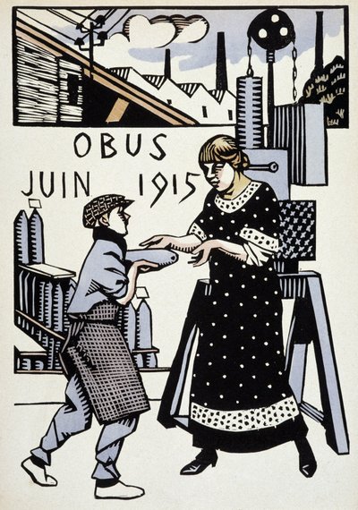 Giugno 1915 - in "Calendar of War", disegno di Hermann-Paul, ed. 1916 da Rene George Hermann Paul