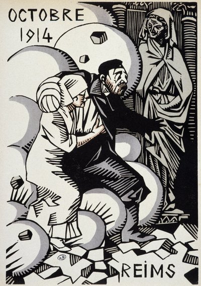 Ottobre 1914, Reims - in “Calendar of War” ed. 1916 da Rene George Hermann Paul