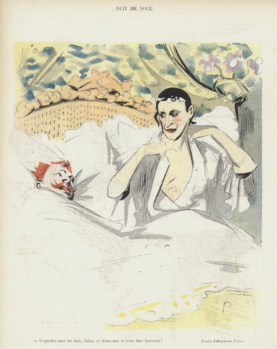 Notte di nozze. Illustrazione per Le Rire da Rene George Hermann Paul