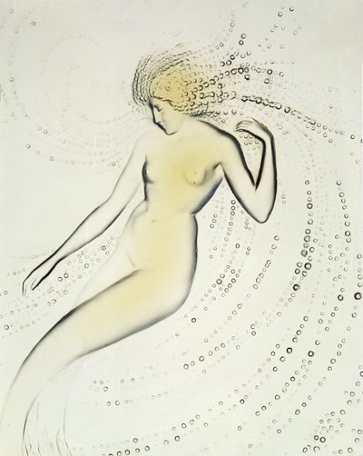 Trepied Sirene, piatto opalescente (dettaglio di una ninfa d
