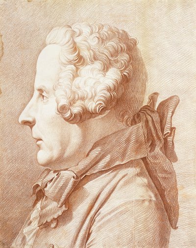 Ritratto di Monsieur Hertault di Lienay, di profilo, rivolto a sinistra da Rene Michel Slodtz