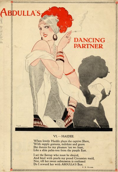 Sigarette Abdulla, anni 1920 da Rene Vincent