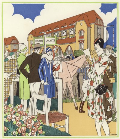 Alla mostra e alle corse di cavalli di Le Touquet da Rene Vincent