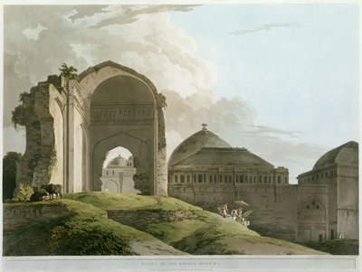 Rovine del palazzo a Madurai, inciso da Thomas e William Daniell (1769-1837), pubblicato nel 1798 da Rev. Edward Thomas Daniell