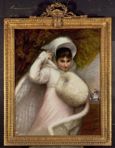 Ritratto di una signora in un vestito bianco da Rev. Mathew William Peters