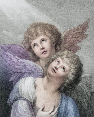 Due cherubini. Due angeli da Rev. Matthew William (after) Peters