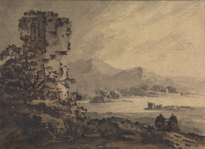 Paesaggio Classico con Due Figure a Cavallo a Destra da Rev. William Gilpin