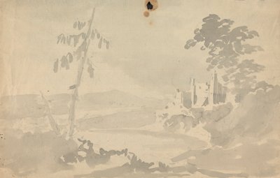 Paesaggio con castello e fiume da Rev. William Gilpin