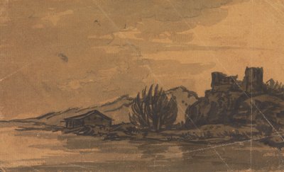 Paesaggio con Casa sulla Riva del Fiume da Rev. William Gilpin