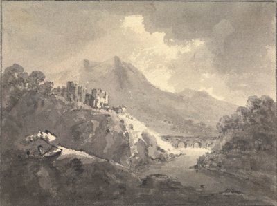 Paesaggio con castello e ponte da Rev. William Gilpin