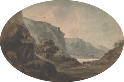 Due uomini che camminano in un paesaggio da Rev. William Gilpin