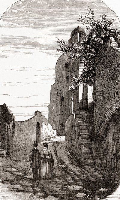 Clivus Victoria sul Palatino, Roma, Italia, alla fine del XIX secolo. Da Italian Pictures di Rev. Samuel Manning, pubblicato c.1890. da Reverend Samuel Manning